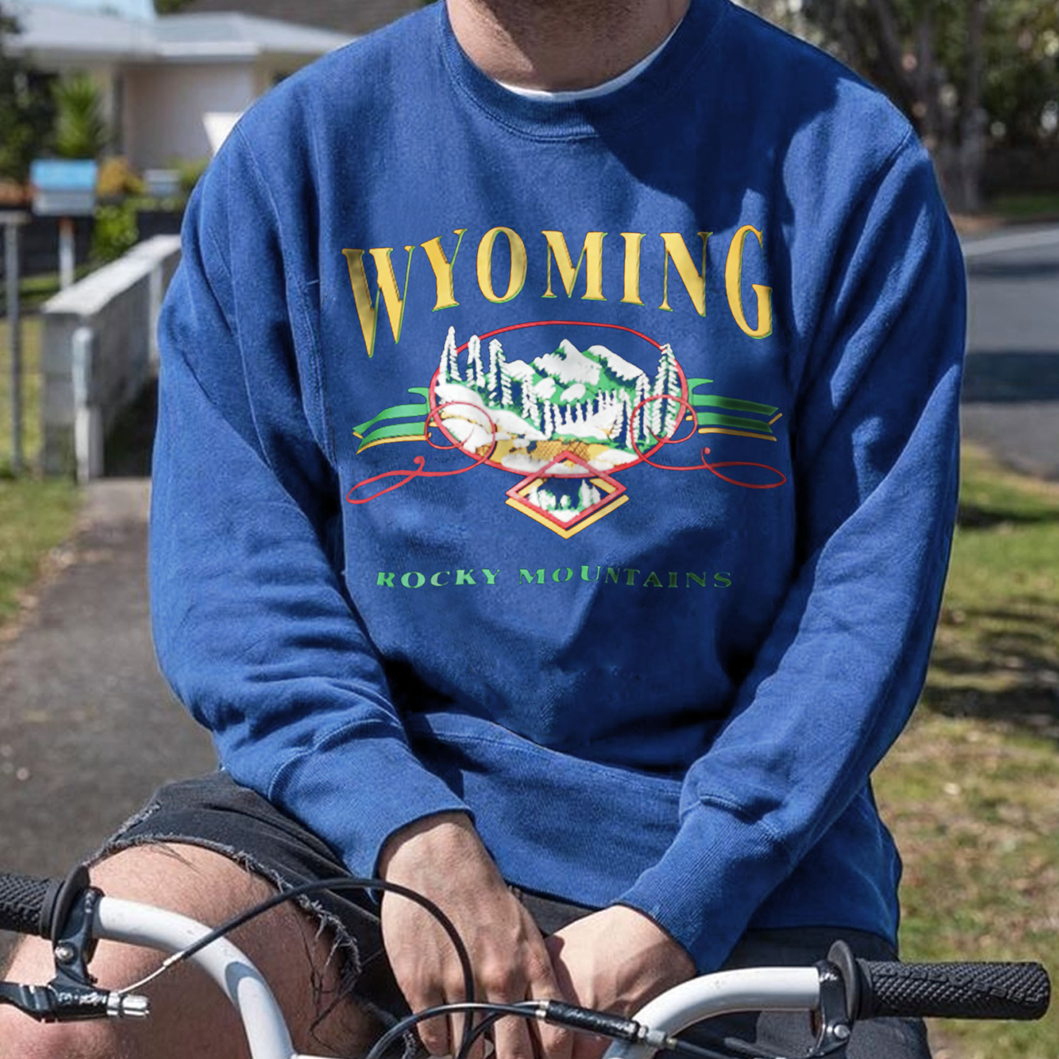 Retro Men's Wyoming Casual Round Neck Sweater