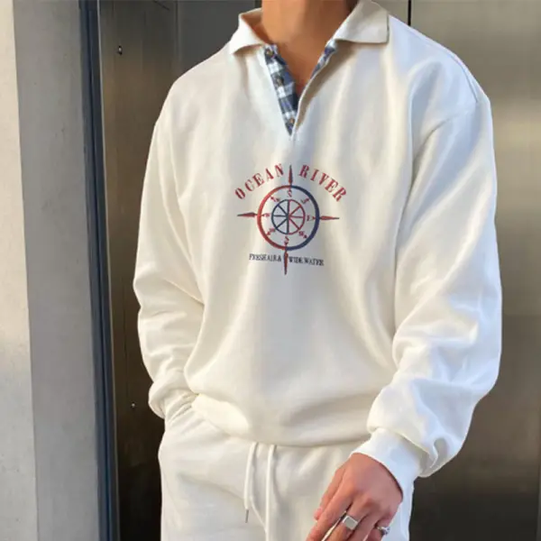Retro Men's Polos Casual Sweatshirt - Fineesa.chimpone.com 