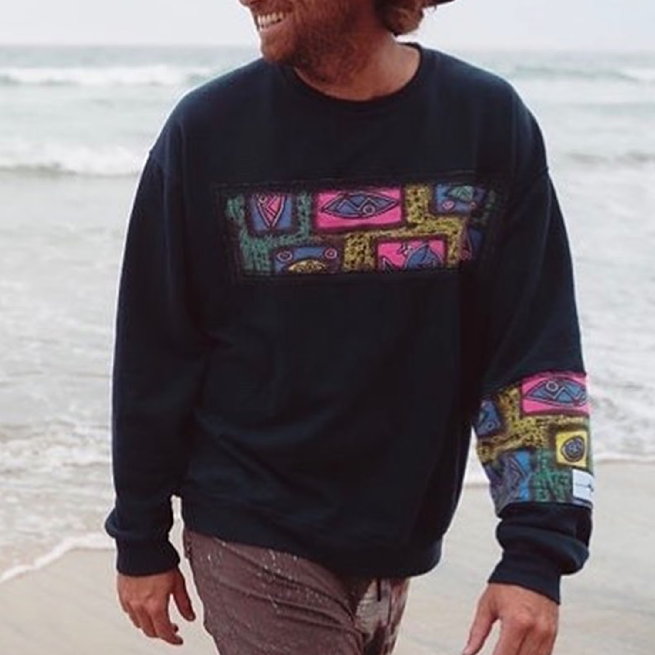 Retro Unisex Surf Crew Neck Sweatshirt