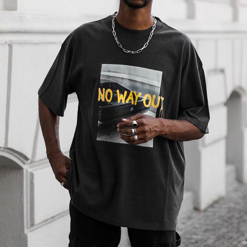 No Way Out Printed Short sleeved T shirt