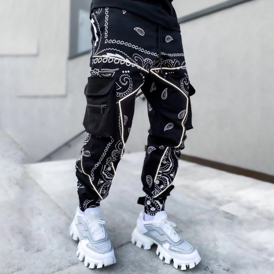 

Project-S Paisley Bandana Kami Cargo Harem Pants