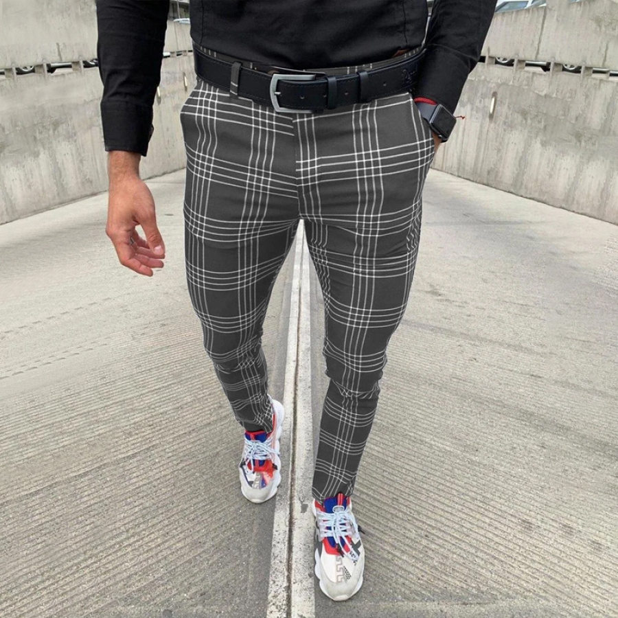 

Men's Large Plaid Striped Pants