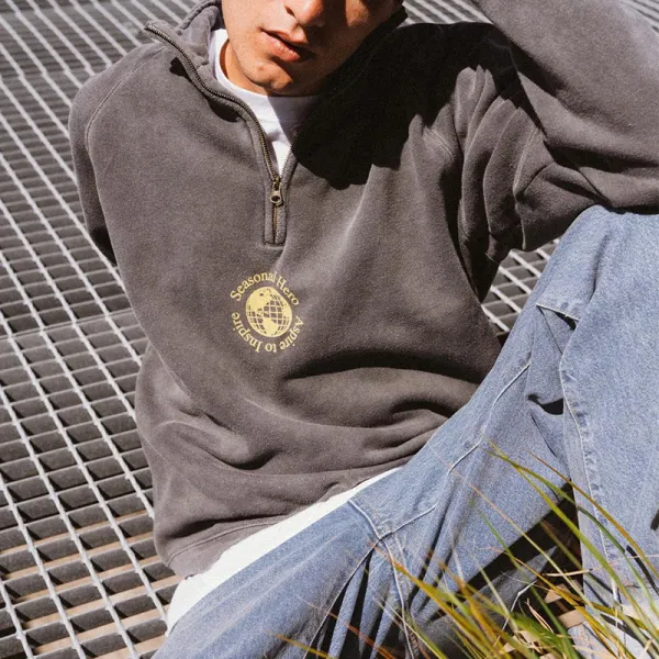Men Vintage Fashion Strips Simple Casual Unisex Sweatshirt - Paleonice.com 