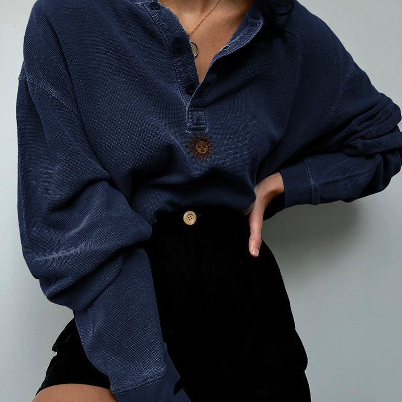 Ladies Casual Loose Long Sleeve Sweatshirt