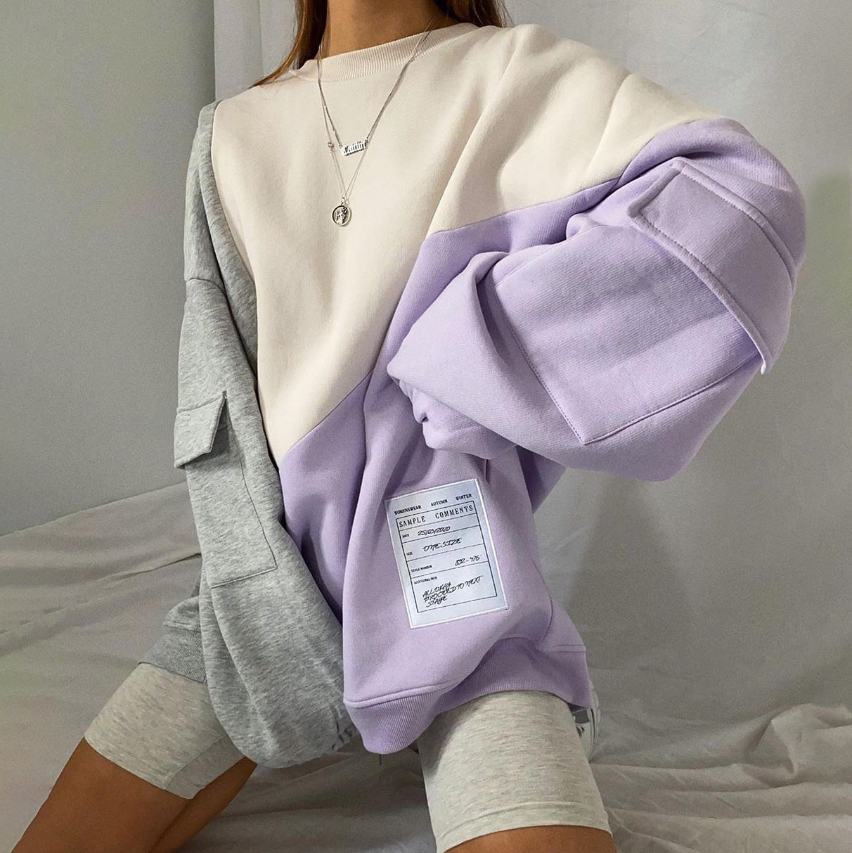 Modern Casual Splicing Long Sleeve Sweatshirt