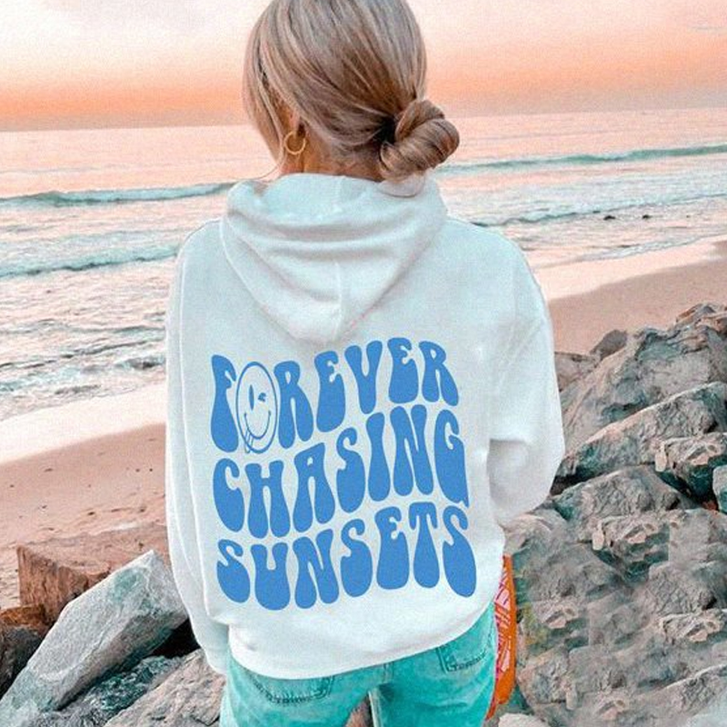 FOREVER CHASING SUNSETS Casual Hoodie
