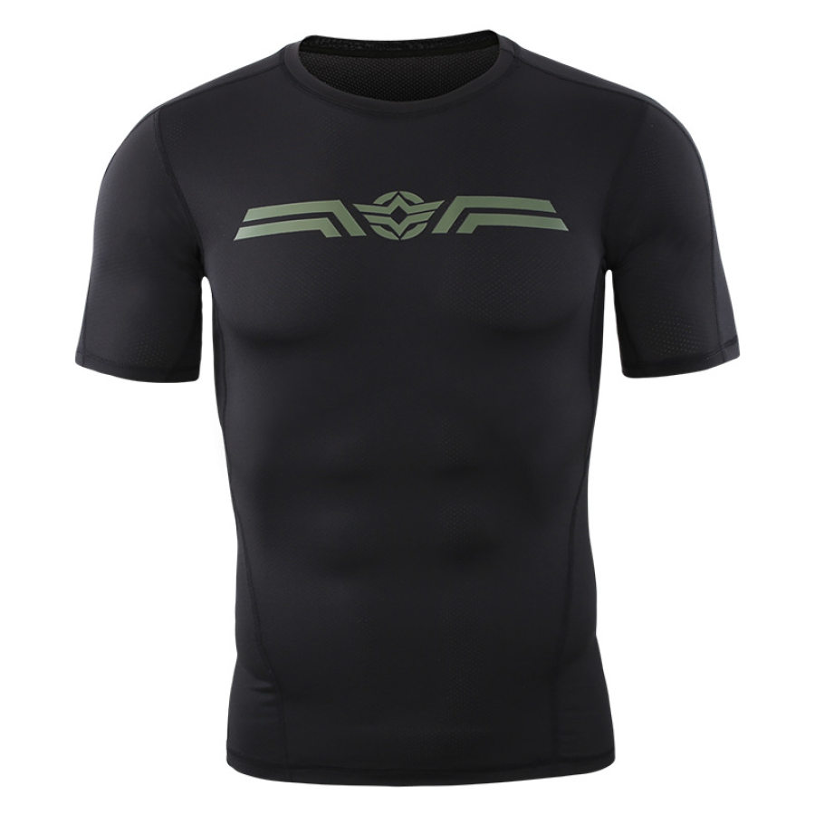 

Men's outdoor round neck breathable quick-drying tactical short-sleeved t-shirt