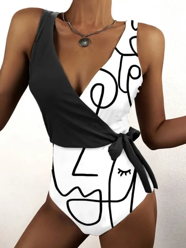 Fashion sexy printed swimsuit - Machoup.com 