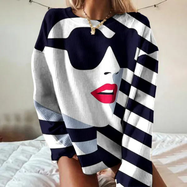 Fashion Art Print Sweatshirt - Seeklit.com 