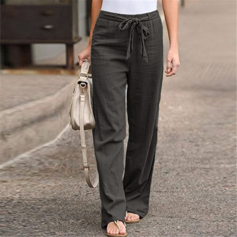 Spring Summer Cotton And Linen Casual Pants