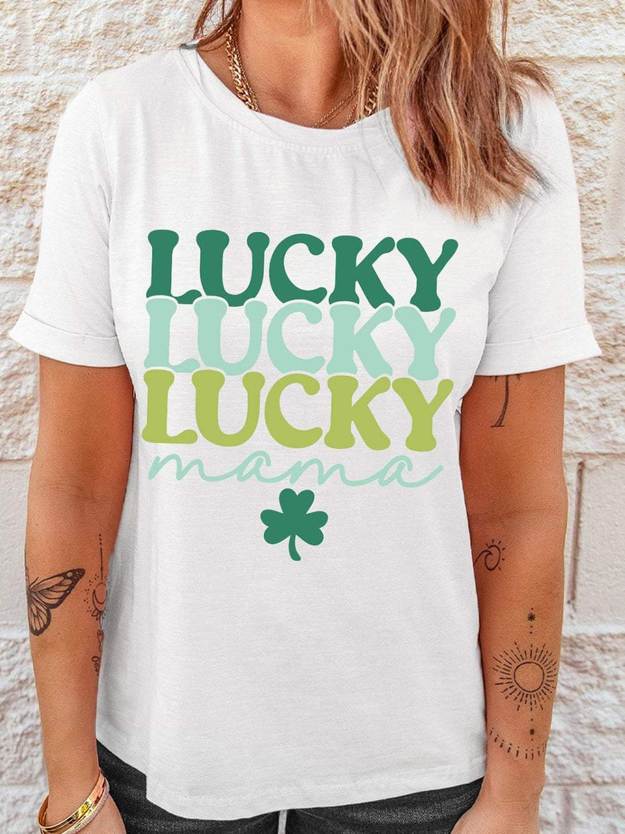 Women Clover Letter T shirt