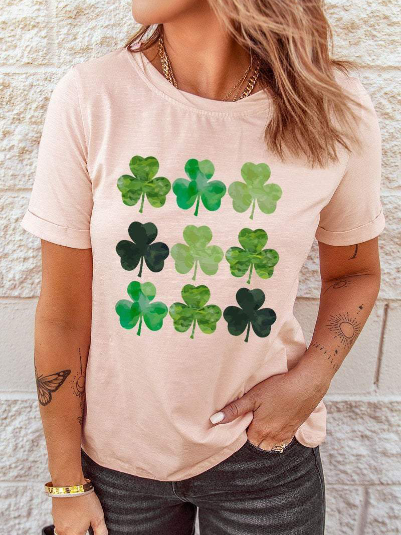 Clover Print T Shirt