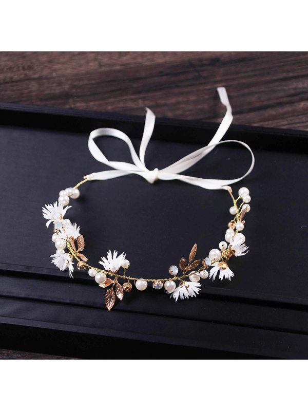 

Simple Small Daisy Crystal Twisted Bead Hair Accessories Headwear