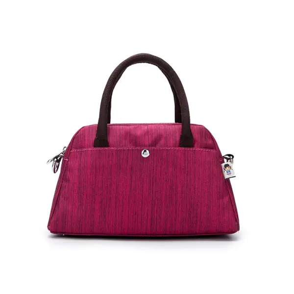 Vertical Pattern Handbag, Shoulder Crossbody Bag, Casual Small Bag, Waterproof Oxford Cloth Bag - Hubyinternation.com 
