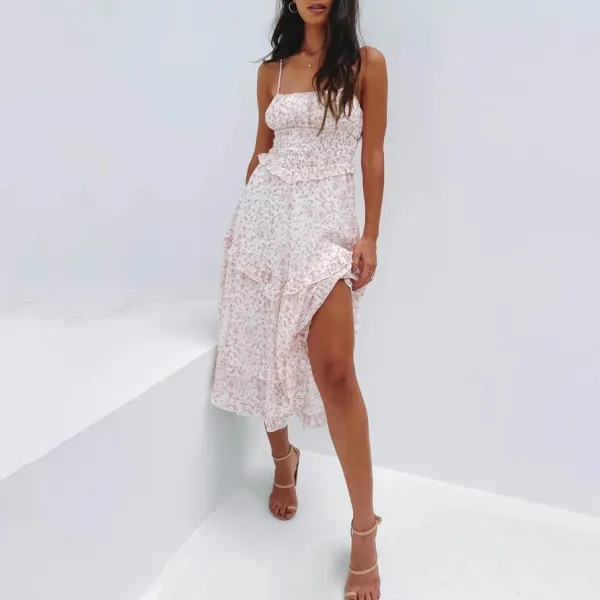 Sexy suspender print dress - Leanarea.chimpone.com 