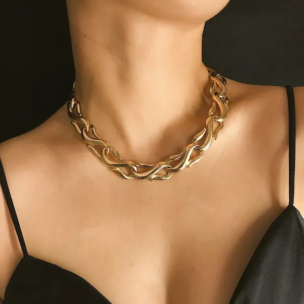 Retro Geometric Exaggerated Hip Hop Punk Necklace - Leanarea.chimpone.com 