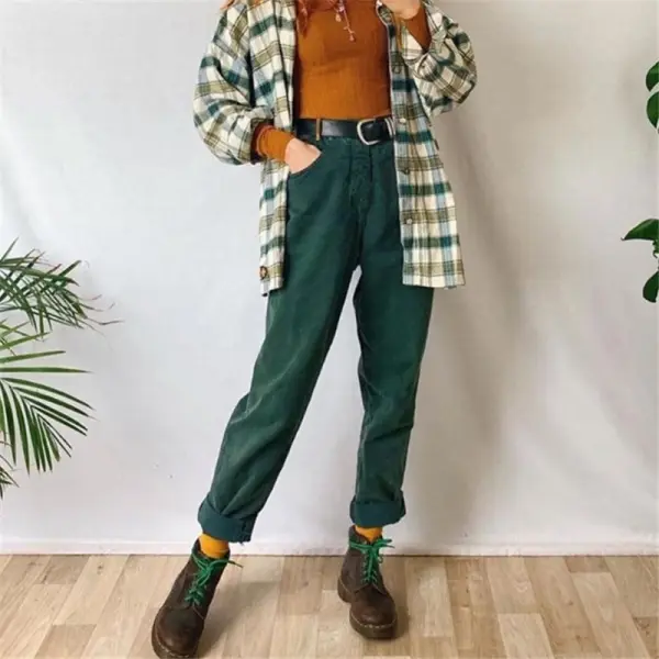 Casual Everyday Solid Color Trousers - Leanarea.chimpone.com 