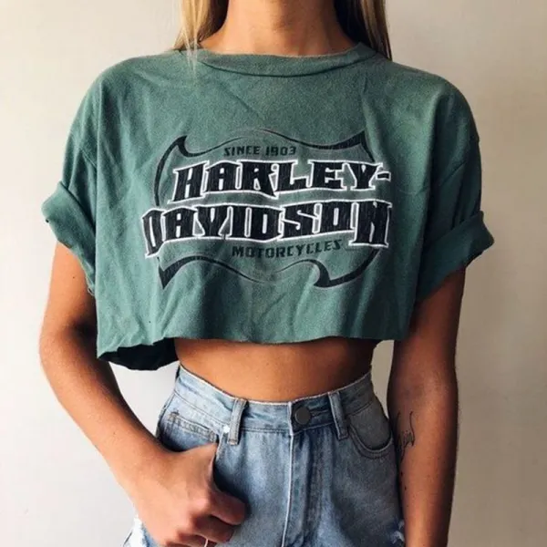 sexy letters printed short sleeves round neck short t-shirt - Leanarea.chimpone.com 