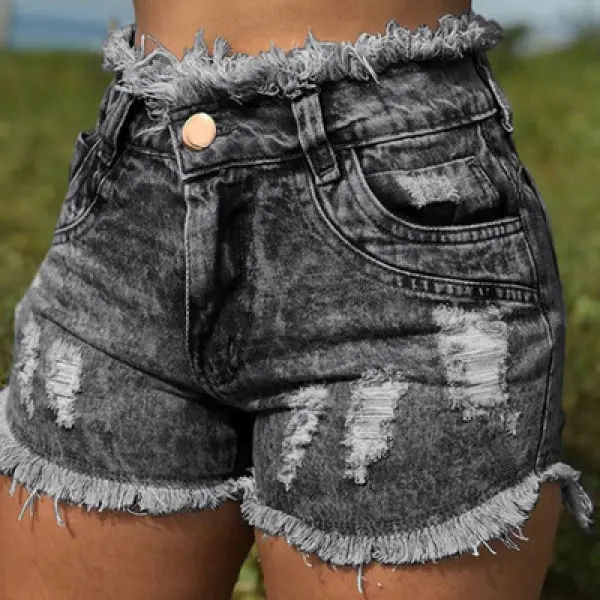 Basic casual sexy denim shorts - Leanarea.chimpone.com 