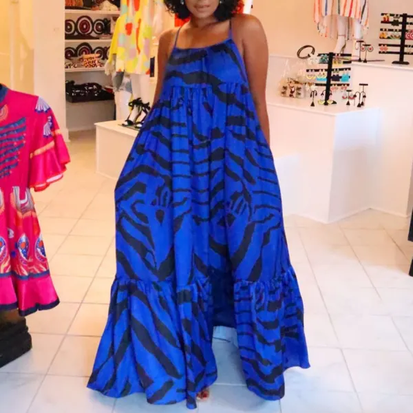 Fashionable spring print camisole dress - Leanarea.chimpone.com 