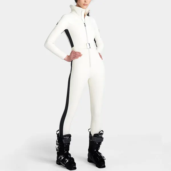 Fashion Splicing Long Sleeve Zipper Jumpsuit - Leanarea.chimpone.com 