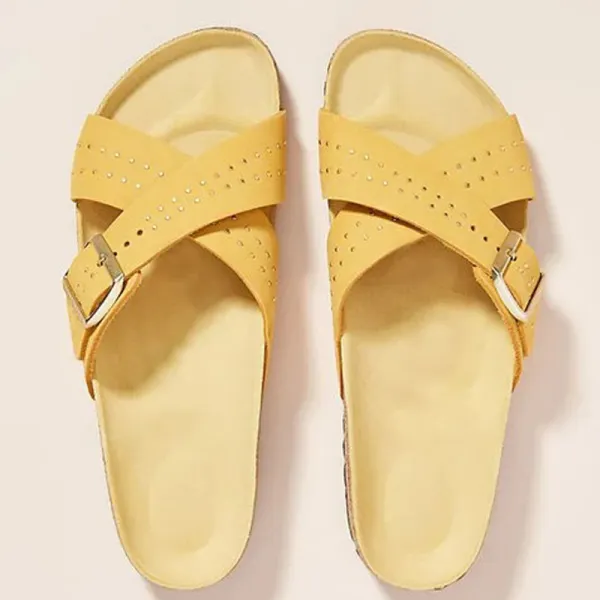 Women's solid color comfortable slippers - Leanarea.chimpone.com 