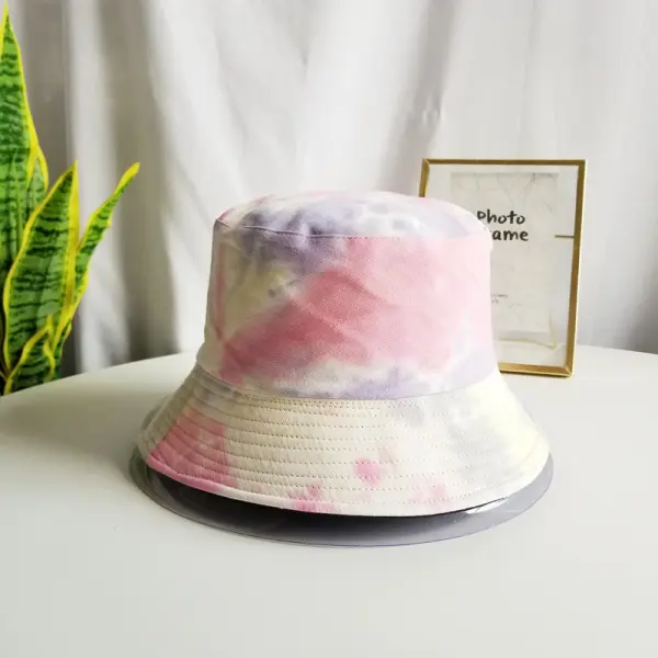 Painted tie-dye men and women double-sided fisherman hat - Leanarea.chimpone.com 