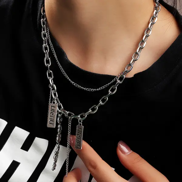 Fashion simple clavicle chain superimposed chain - Leanarea.chimpone.com 