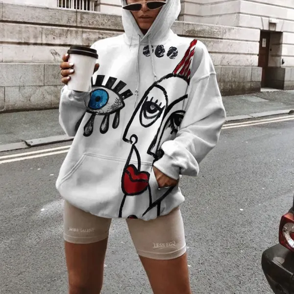 Vintage Printed Long-sleeve Sweatshirt - Leanarea.chimpone.com 