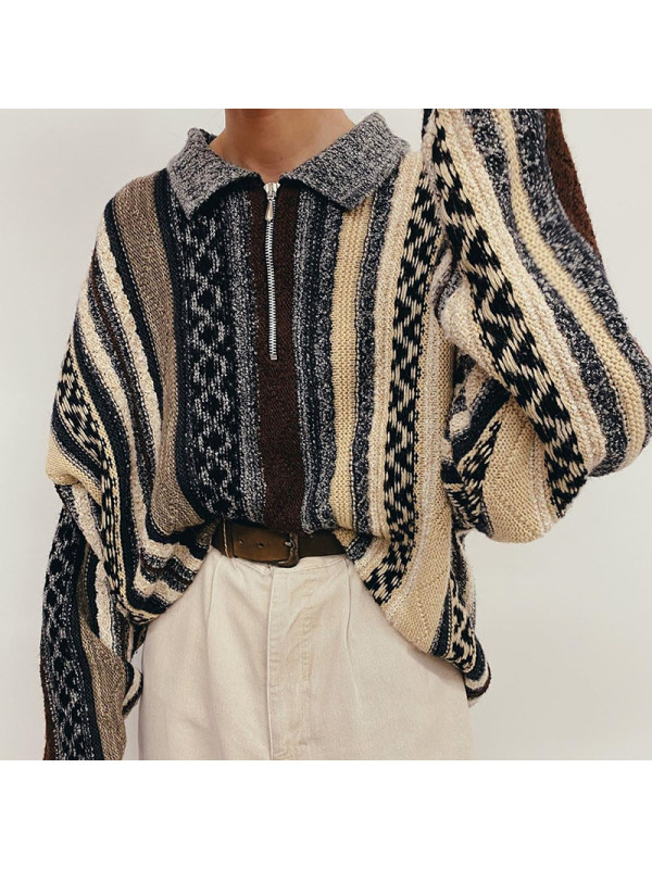 Vintage Casual Long-sleeved Woolen Top - Inkshe.com 