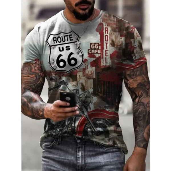 Trendy Route 66 T-shirt - Nikiluwa.com 