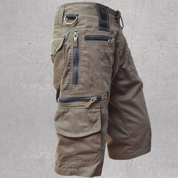 zip pocket cargo shorts