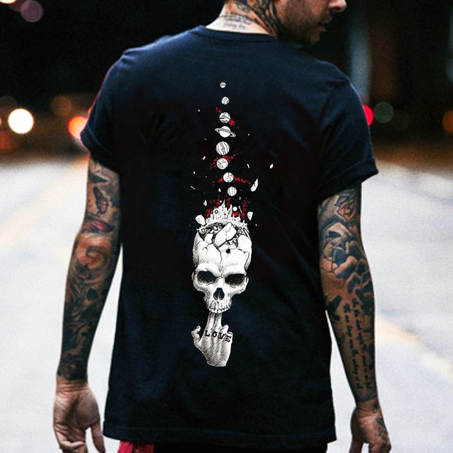 

Crew neck printed short-sleeved casual T-shirt