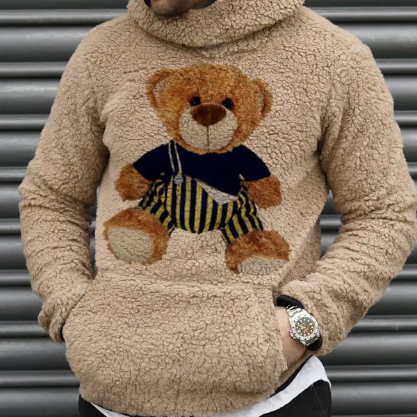 Cute Bear Lamb Wool Warm Sweatshirt - Nikiluwa.com 