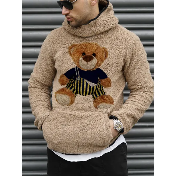 Cute Bear Lamb Wool Warm Sweatshirt - Yiyistories.com 