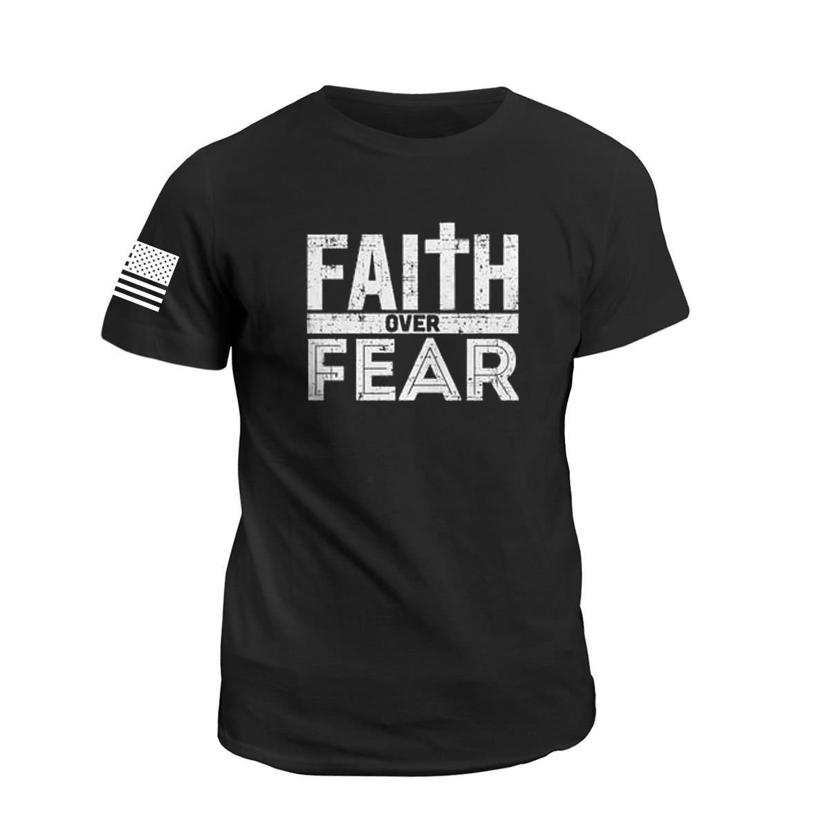 Faith Over Fear Men's Chic Outdoor Tactical Cotton T-shirt
