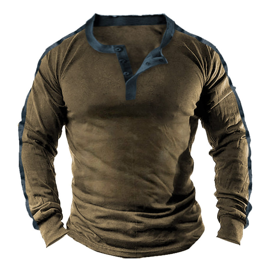 

Men's Outdoor Tactical Contrast Stripe Long Sleeve Polo Shirt