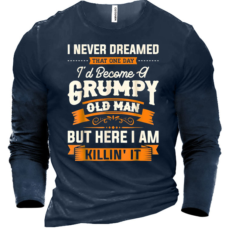 Grumpy Old Man Men's Chic Cotton T-shirt