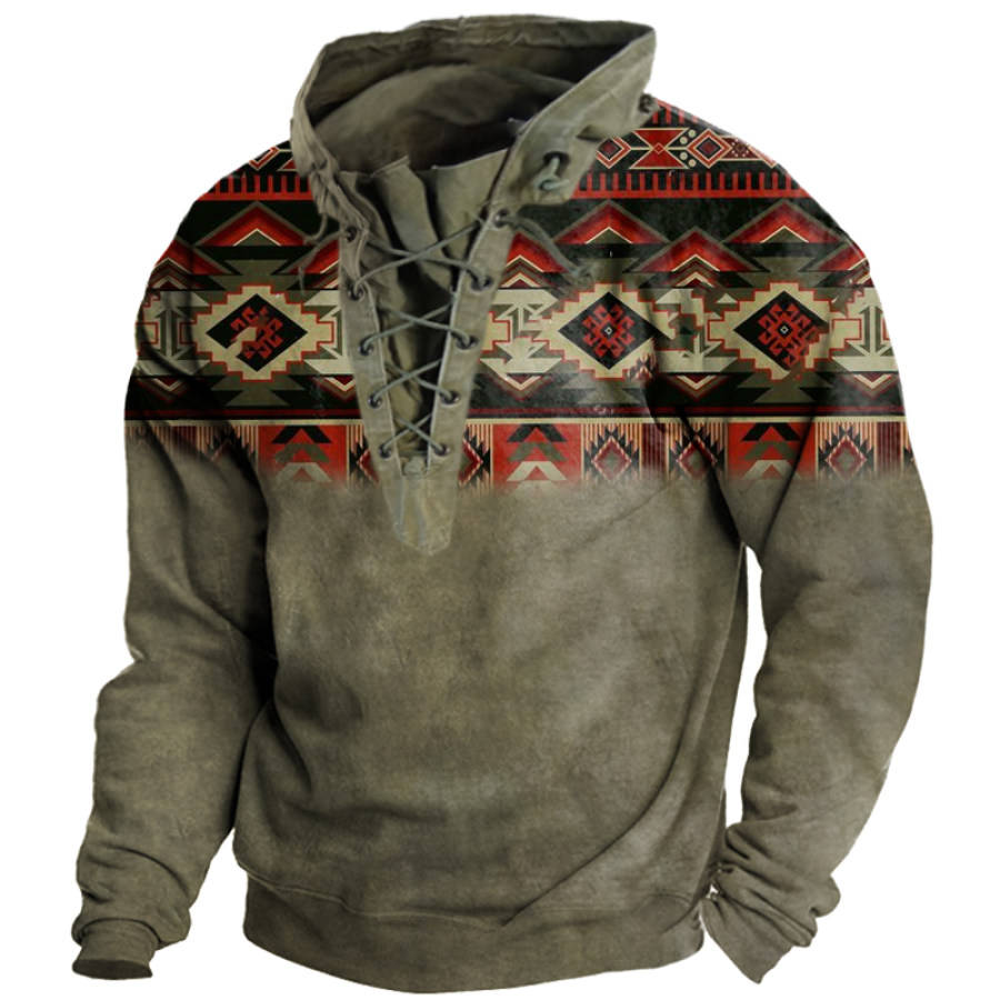 

Men's Ethnic Print Hoodie