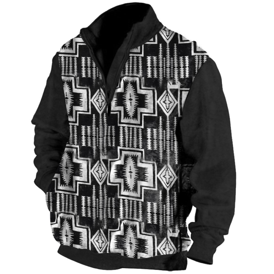 

Men's Outdoor Casual Printed Long Sleeve Sweater