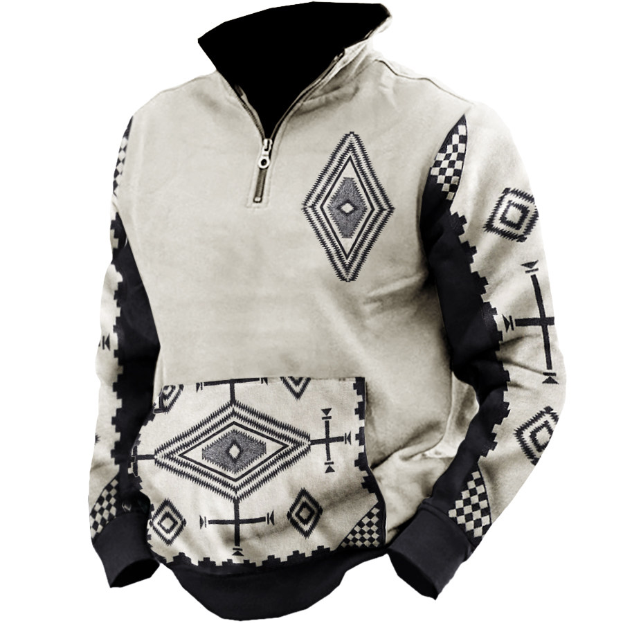 

Men's Outdoor Tribal Aboriginal Elements Printed Casual Sweatshirt