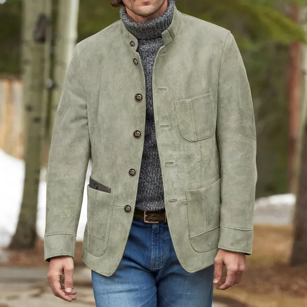 Vintage Suede Pocket Jacket - Fineesa.chimpone.com 