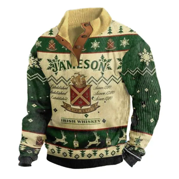 Men Jameson Santa Hat Ugly Christmas Sweatshirt - Cotosen.com