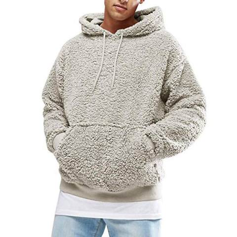 Plush Hooded Men's Sweater