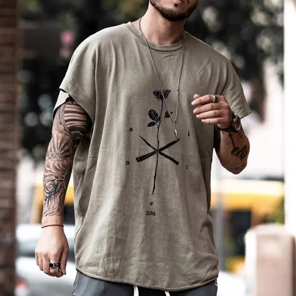 Men's Rose Christian T-shirt - Leanarea.chimpone.com 