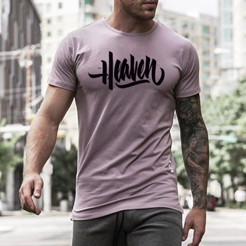 Letters Printed Mens T shirt