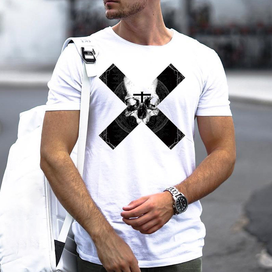 

Skull Cross Casual Mens T-shirt