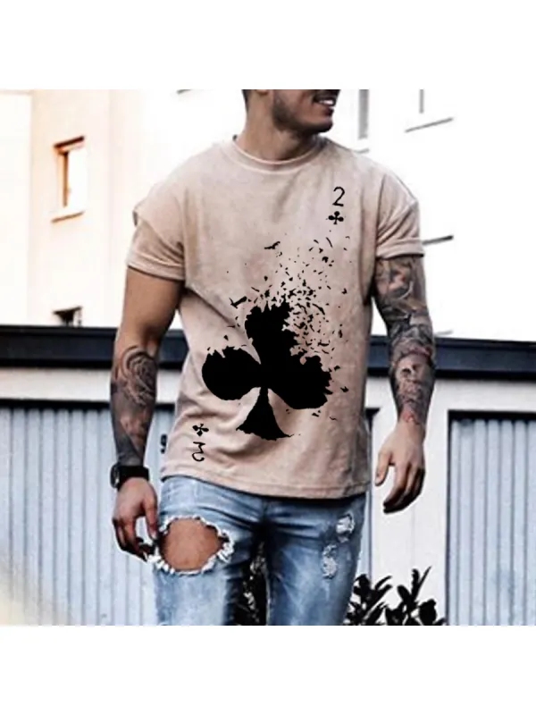 Mens Fashion Hugh Poker T-shirt - Spikesky.chimpone.com 