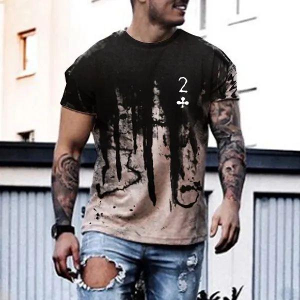 Fashion casual printed T-shirt - Leanarea.chimpone.com 