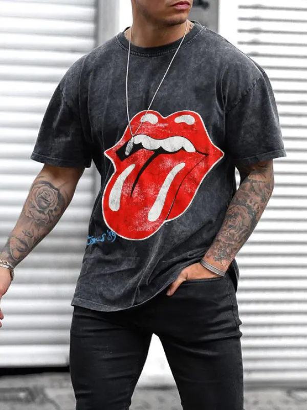 Men's Vintage Rolling Stones T-shirt - Oasisjoy.com 